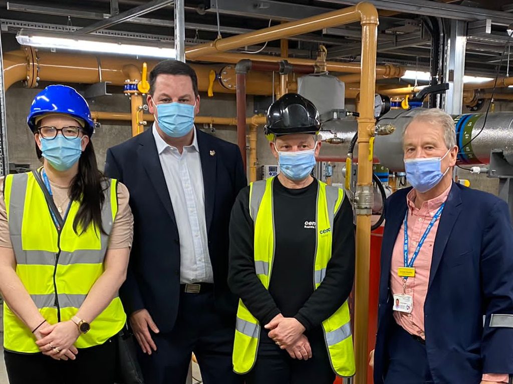International Women's Day: Emma Barrett, our first female engineer, recently guided MP Andrew Percy and our CEO Peter Reading around the improvement works she has led at Goole and District Hospital.