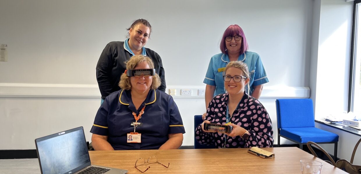 nurses wearing high tech glasses