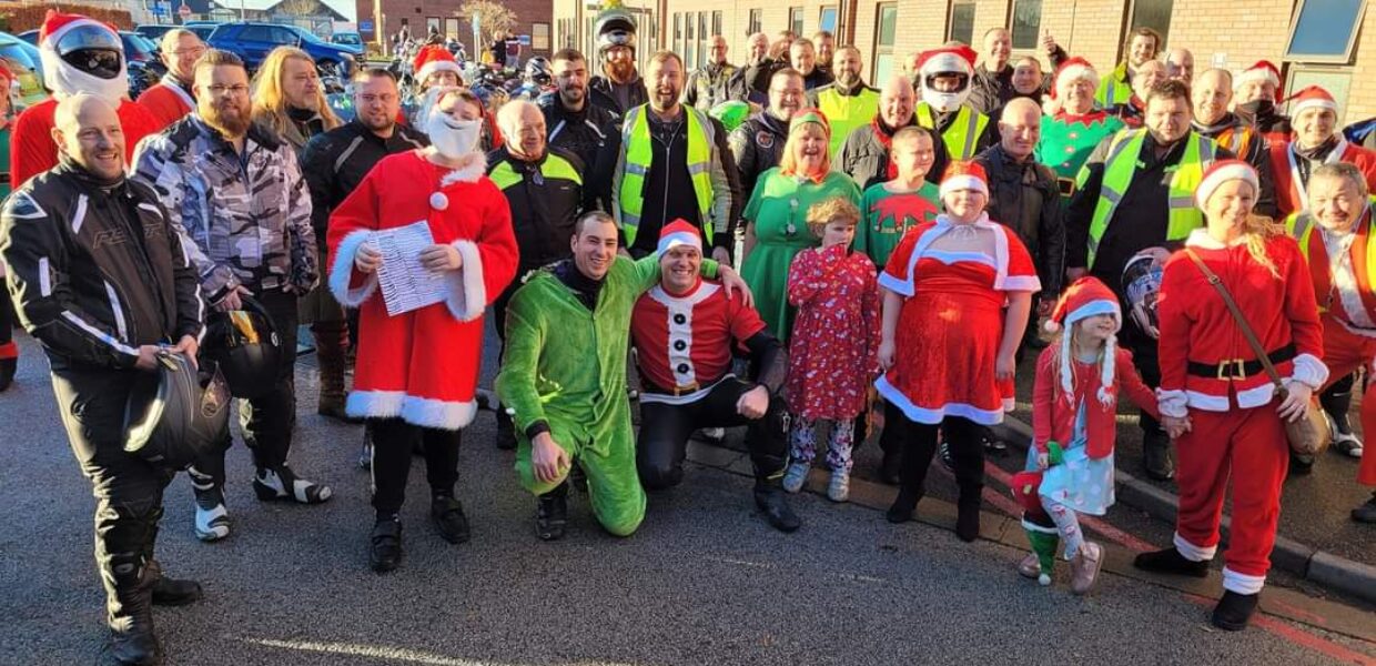 Last year’s Scunny Bikers festive run.